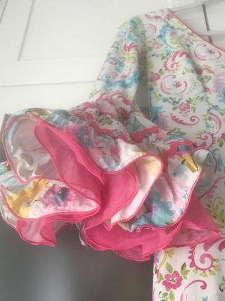 Vestido Flamenco Flores Talla L