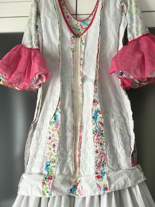 Vestido Flamenco Flores Talla L