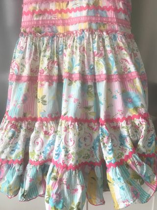 Vestido Flamenco Flores Talla L