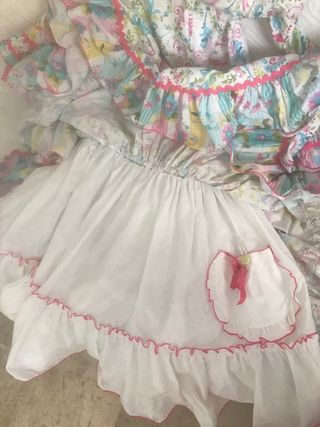 Vestido Flamenco Flores Talla L