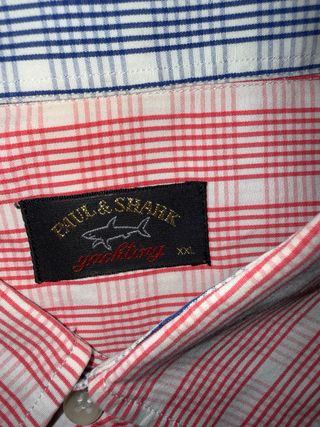 Camisa Paul&Shark. Roja y blanca Talla XXL.