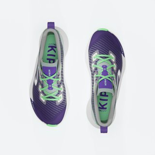 Zapatillas running drop 0 Niños - KIPRUN KN500 verdes