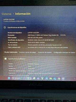 Portátil Asus Gris/Plateado