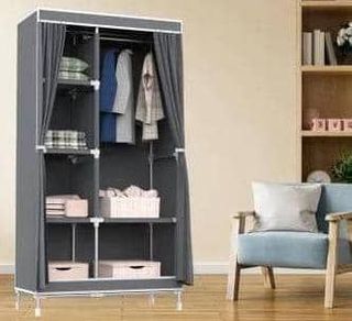 Armario Ropero doble Tela Gris