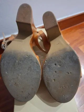 Sandalias Camila's Piel Marrón Tacon