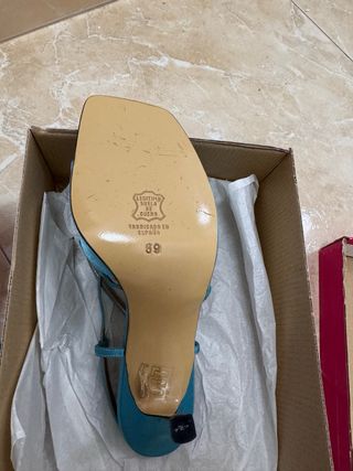 Zapatos raso azul turquesa sin estrenar