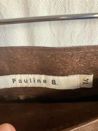 Falda ante marrón T42 con cinturón