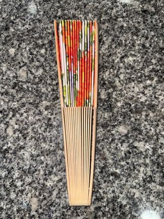 Abanico de flores multicolor