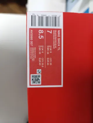 Nike Shox TL Talla 40 Negro/Azul