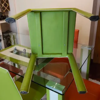 Solo hoy oferta,Mesa Comedor Cristal 6 Sillas