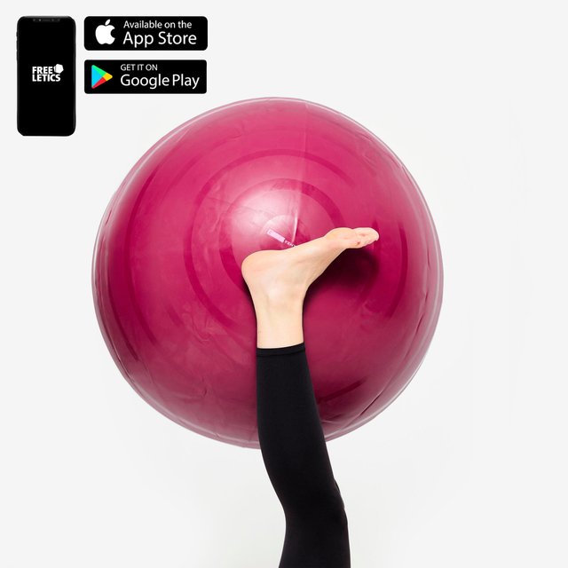 Fitball Pelota Pilates Resistente Talla S - 55 cm Burdeos