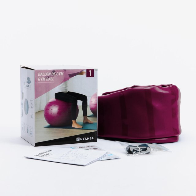 Fitball Pelota Pilates Resistente Talla S - 55 cm Burdeos