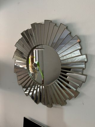 Espejo Decorativo Sol Plata