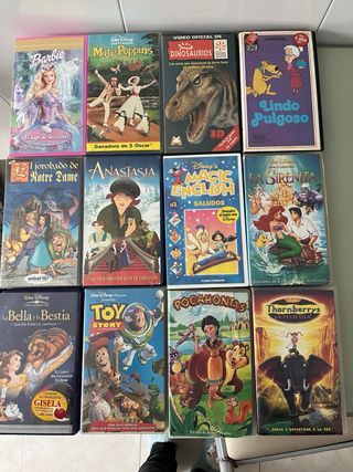 Lote 10 Películas VHS Infantiles Disney