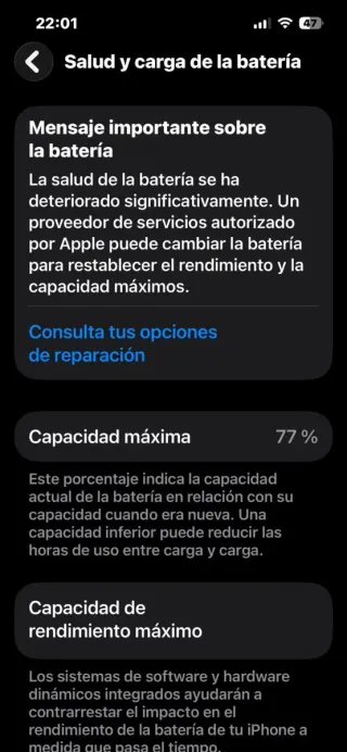 iPhone 13 Pro Max 128GB 77% 390e Y iPhone 11 64gb