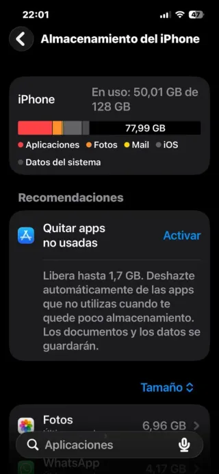 iPhone 13 Pro Max 128GB 77% 390e Y iPhone 11 64gb