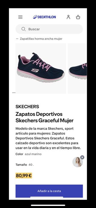Zapatillas Skechers Azul Marino y Rosa