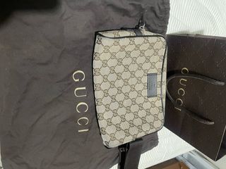 Riñonera original Gucci Beige y Marrón UNISEX