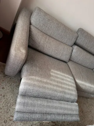 Sofá Natuzzi 3 plazas tela gris