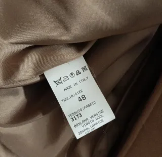 Cappotto vintage cammello lana vergine 48 XXL