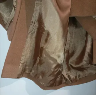 Cappotto vintage cammello lana vergine 48 XXL