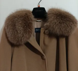 Cappotto vintage cammello lana vergine 48 XXL