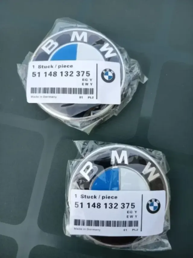 2 EMBLEMI BMW per cofano/baule