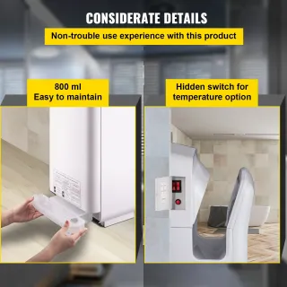 Asciugamani Elettrico 2000W Verticale Asciugamani