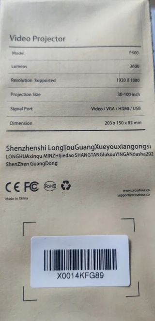 Proyector Crosstour P600 Video Projector