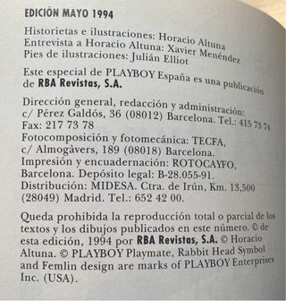 Cómics PLAYBOY-HORACIO ALTUNA no. 2-6-11