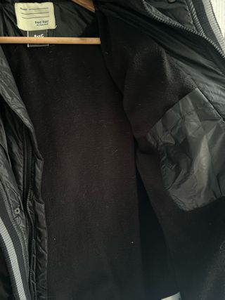 Chamarra niño/a negra y gris Talla 12 años