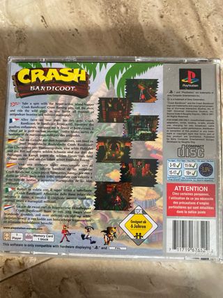 Crash Bandicoot 1 y 2 PS1 Platinum