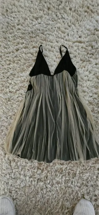 Top fiesta BDBA beige y negro