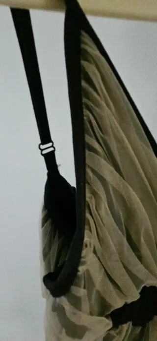 Top fiesta BDBA beige y negro