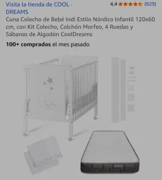 NUEVA: Cuna CoolDreams con ruedas + kit de colecho