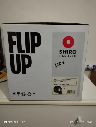 Casco modular negro Shiro