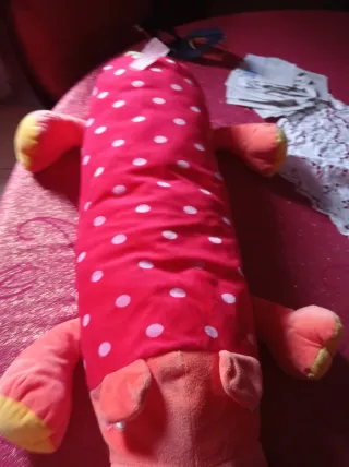 Peluche Ippopotamo Rosa a Pois