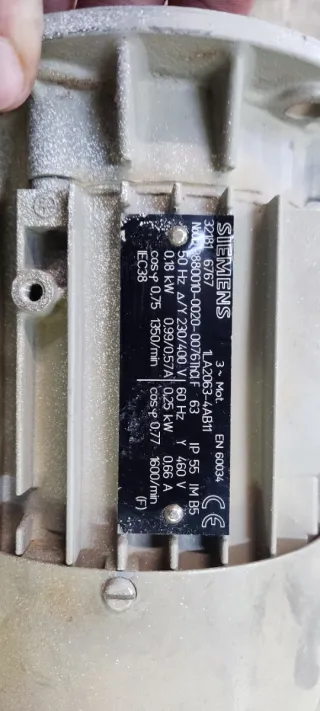 Motor Siemens recambio Encoladora Egurko Ortza