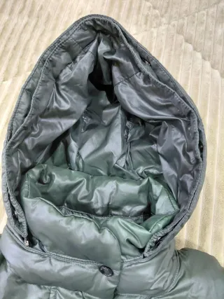 Abrigo de plumas verde