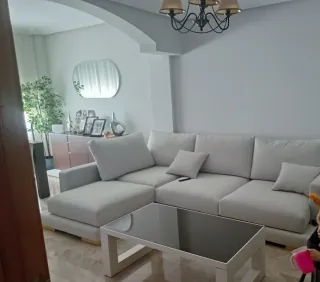 Sofá cheslong beige/gris nuevo