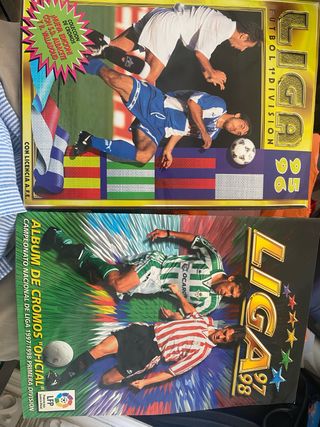 Álbumes Cromos Liga 97/98 y 95/96