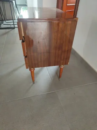 Mesita de noche vintage madera