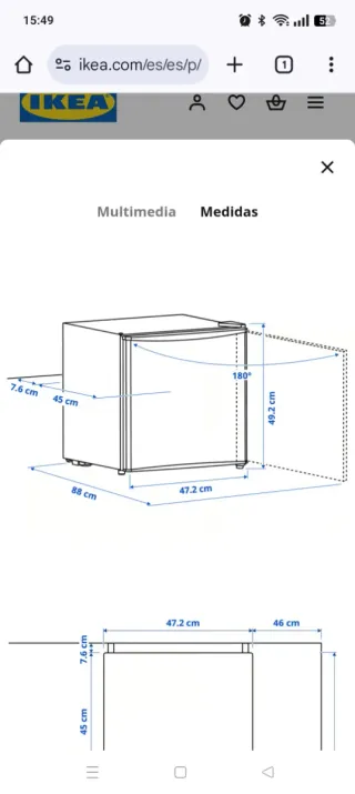 Nevera pequeña IKEA