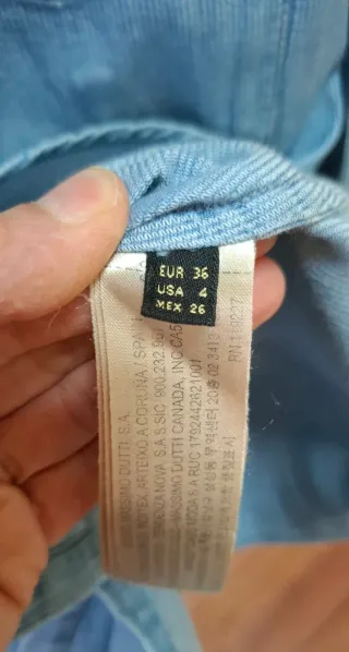 Camisa vaquera Massimo Dutti Talla S