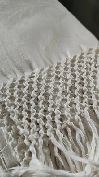 Lotto 8 Asciugamani Vintage Ricamati