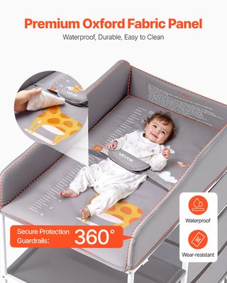 Fasciatoio Neonati Stazione Portatile con Ruote