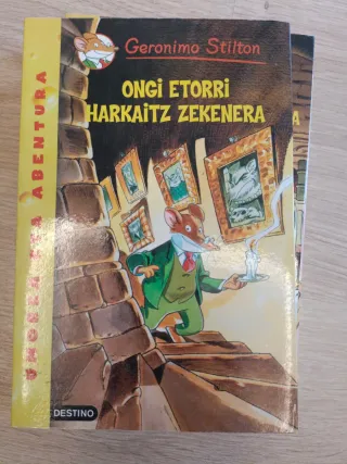 Lote 6 libros en euskera. Gerónimo Stilton.