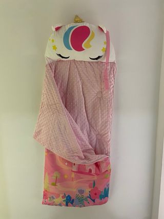 Saco dormir unicornio castillo arcoíris