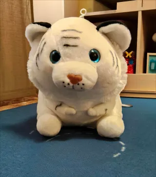 Peluche Tigre Blanco Ojos Azules