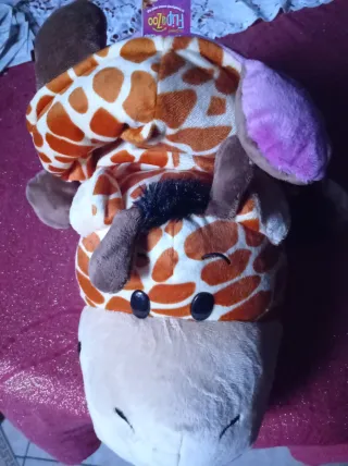 Peluche Giraffa Arancione e Bianca